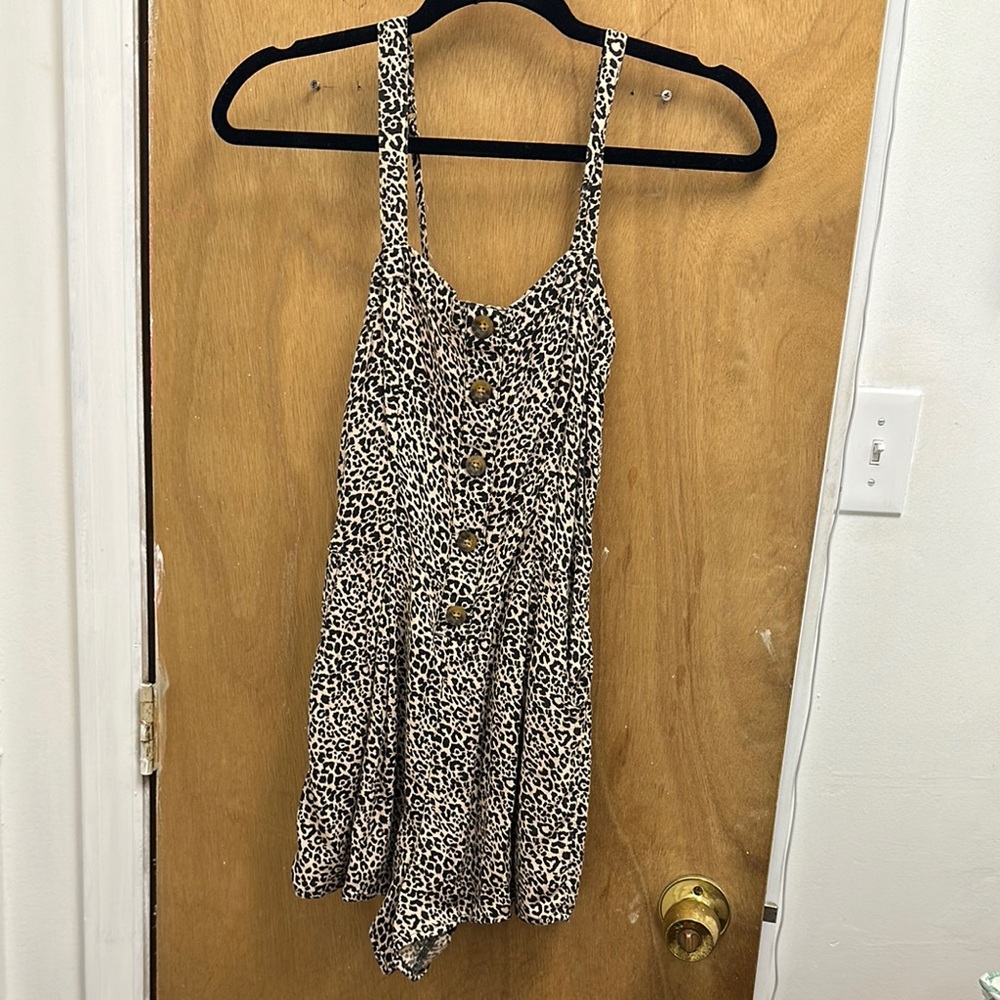 Leopard Print Button-Down Dress